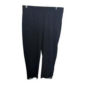 T by Talbots Pants Women’s Petite Medium Black Stretch Ankle Pull-On Comfort